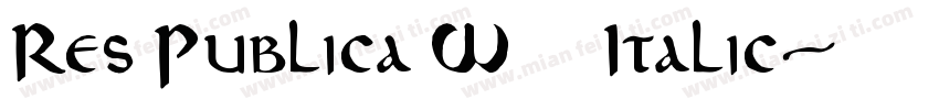 Res Publica W90 Italic字体转换